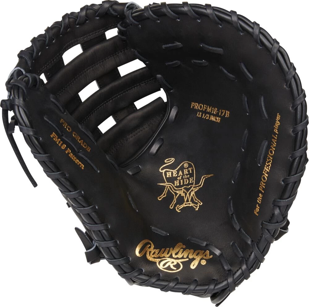 12.5 Inch Rawlings Heart Of The Hide Adult Firstbase Baseball Mitt PROFM18-17B - Image 2