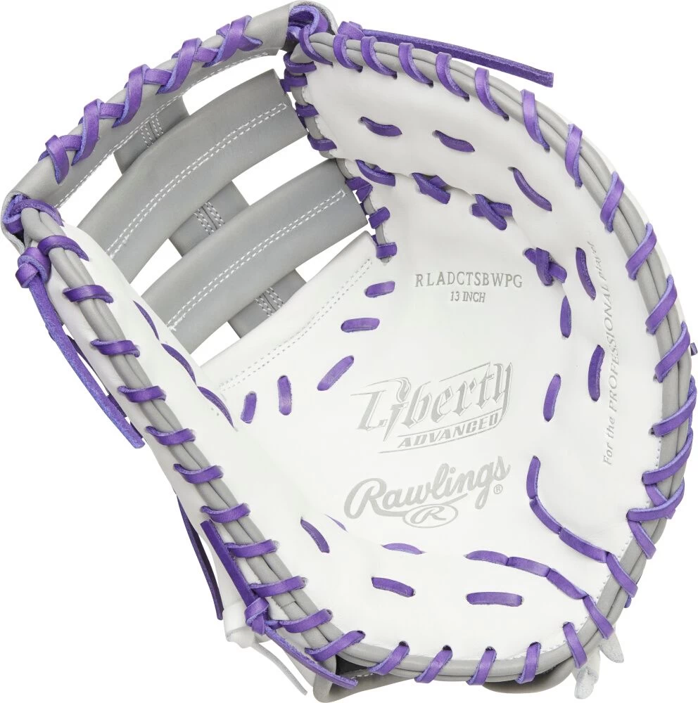 13 Inch Rawlings Liberty Advanced Color Series 4.0 Women's Fastpitch Softball Firstbase Mitt RLADCTSBWPG - Image 2