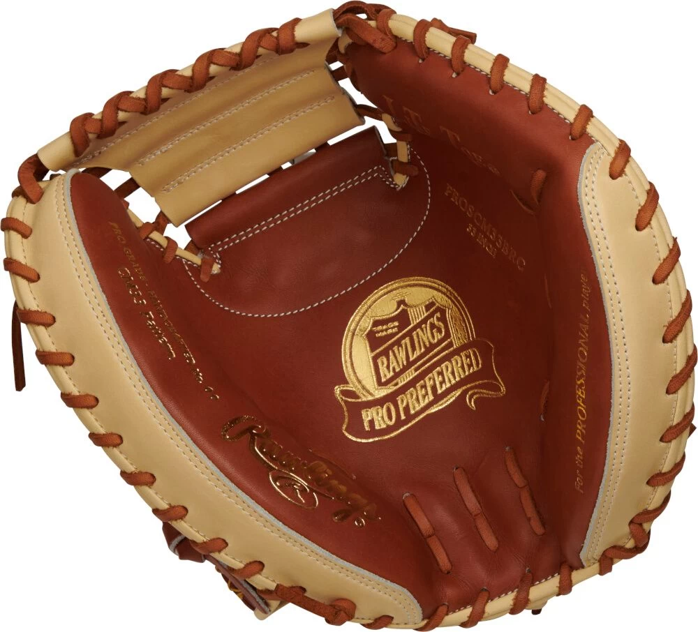 33 Inch Rawlings Pro Preferred Adult Baseball Catchers Mitt PROSCM33BRC - Image 2