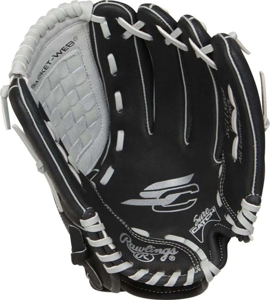 11.5 Inch Rawlings Sure Catch Youth Pro Taper Baseball Glove SC115BGB - Image 2